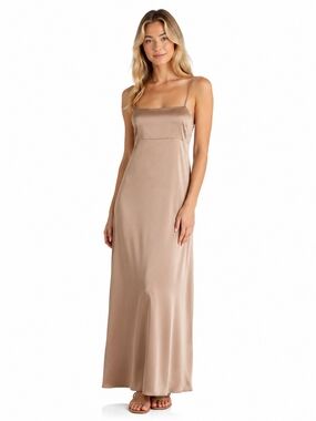 MOD REF Blush Maxi Slip Dress Size Small Quiet Luxury Old Money Minimalist